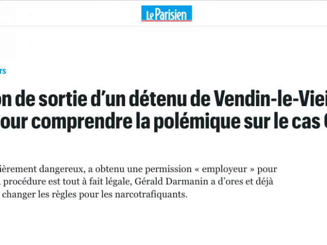 Détenu à Vendin-le-Vieil - Tout comprendre à la permission de sortir en 5 minutes