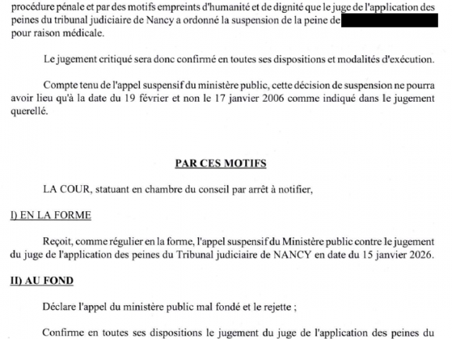 Comment obtenir un aménagement de peine ? Me Salkazanov obtient une suspension de peine