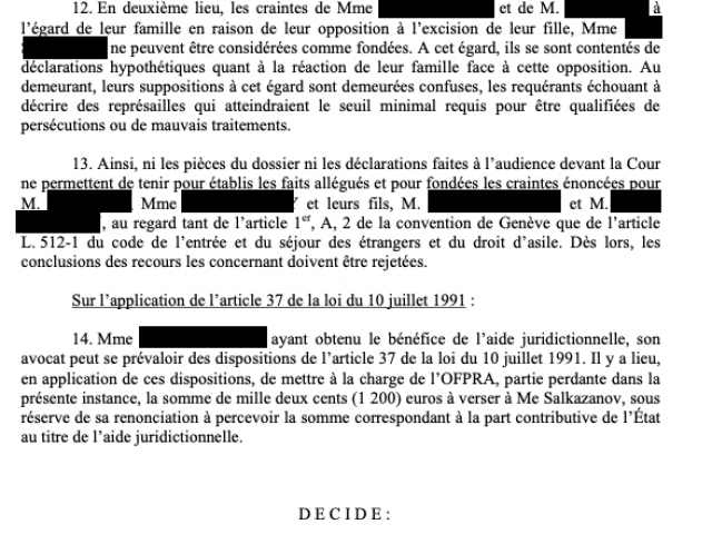 Statut de réfugié pour une fille menacée d'excision - comment obtenir l'asile ?