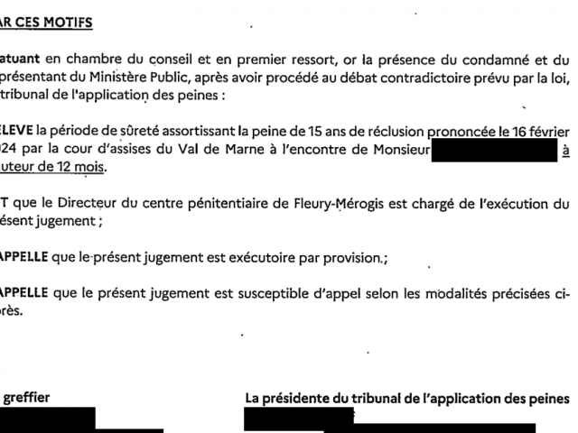 Me Salkazanov avocat en droit pénitentiaire obtient le relèvement d'une peine de sûreté